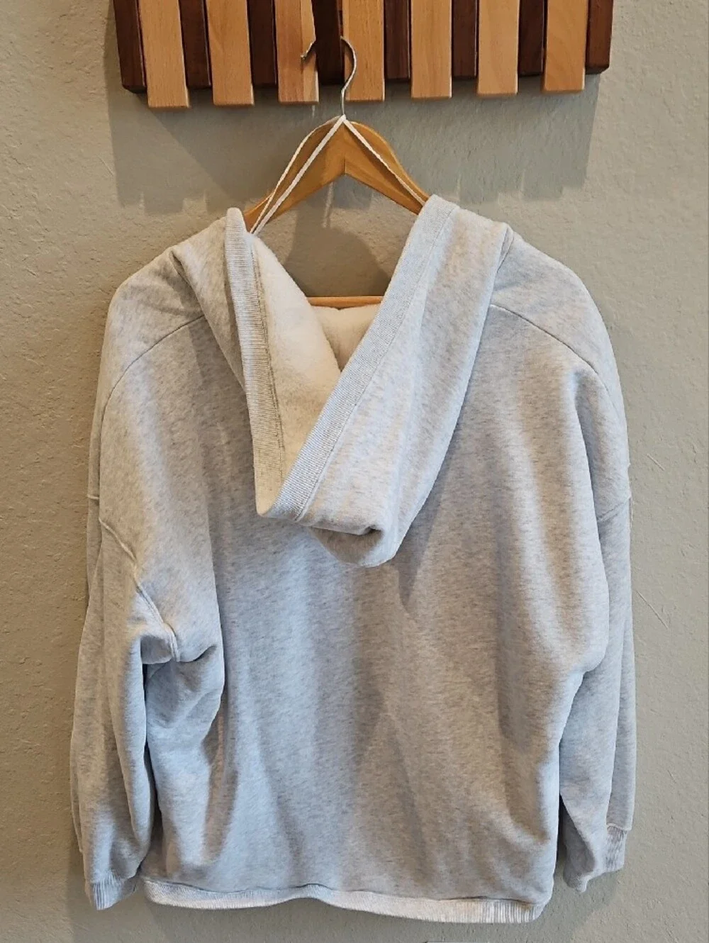 Hollister Heather Gray Open-Front Hooded Cardigan